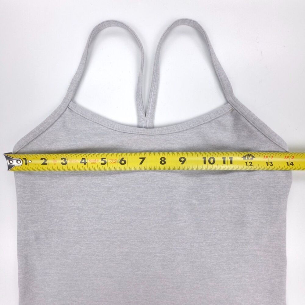 LULULEMON Power Y Tank Gray Athleisure Minimal Clean Girl Essential Basics Yoga - Picture 3 of 6